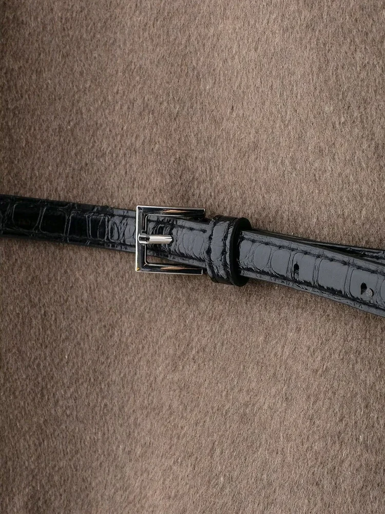 Frauen Mode Chic Weiche Gürtel Jacke Weibliche Wrap V-ausschnitt Langarm Mantel Damen Casual Streetwear