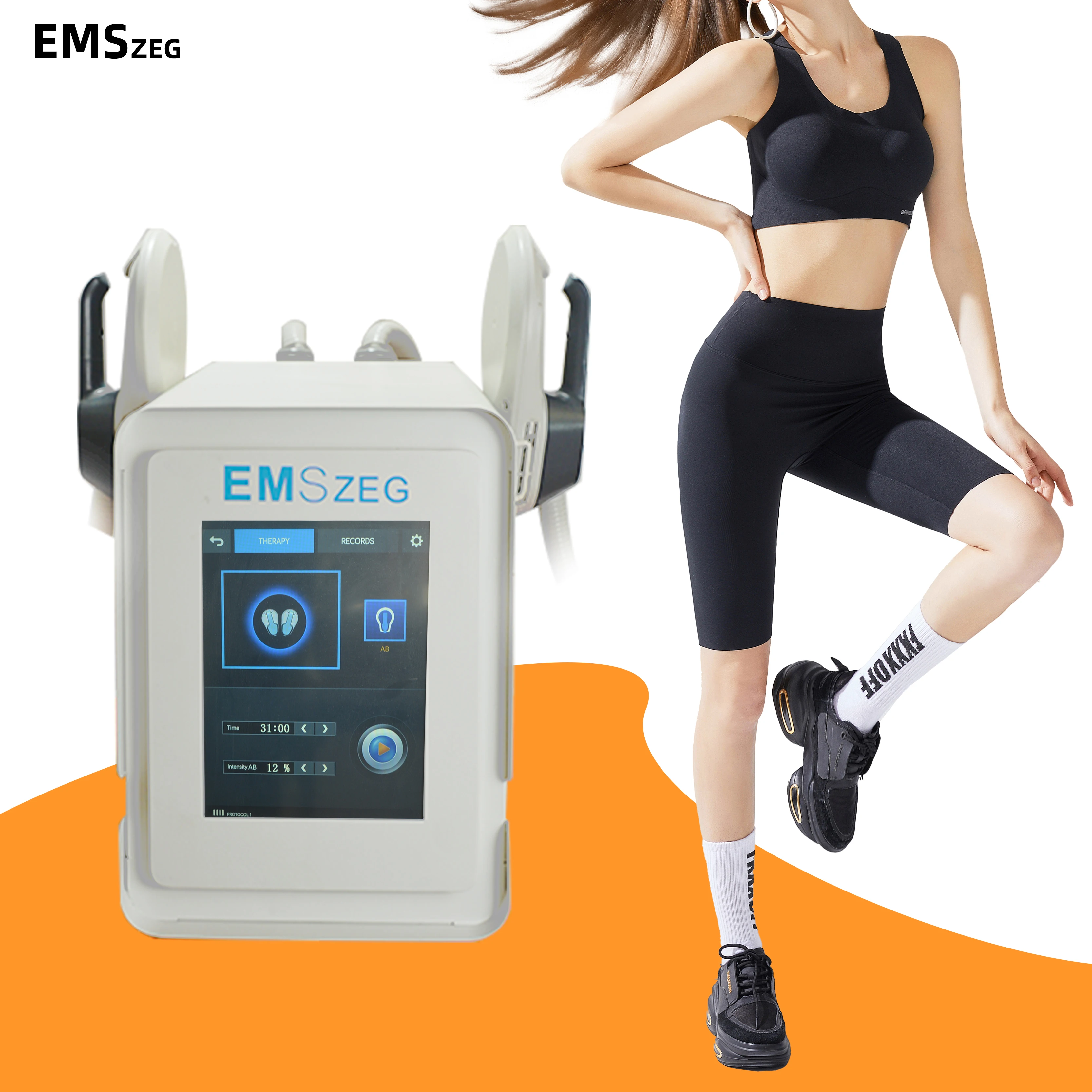 GZAI EMS Weight Loss Machine RF Muscle Boosting Stimulator Hip Lifting, Shaping and Weight Loss Equipment