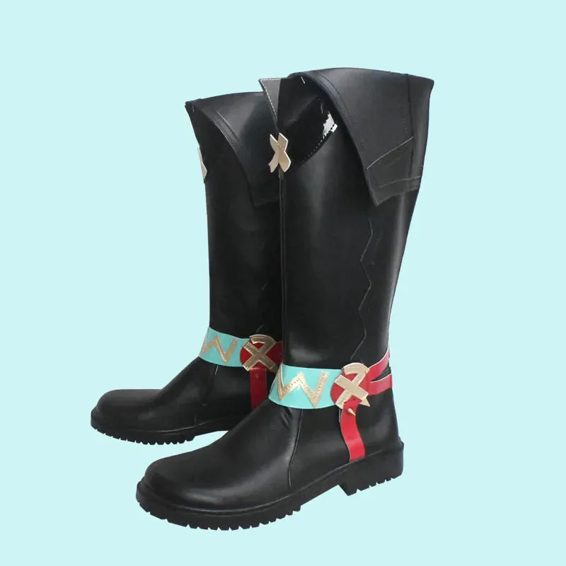 LQGenshin تأثير Ifa تأثيري أحذية الأحذية بولي Leather الجلود لعبة التمهيد للنساء الرجال هالوين كرنفال دور اللعب حفلة تأثيري حلي