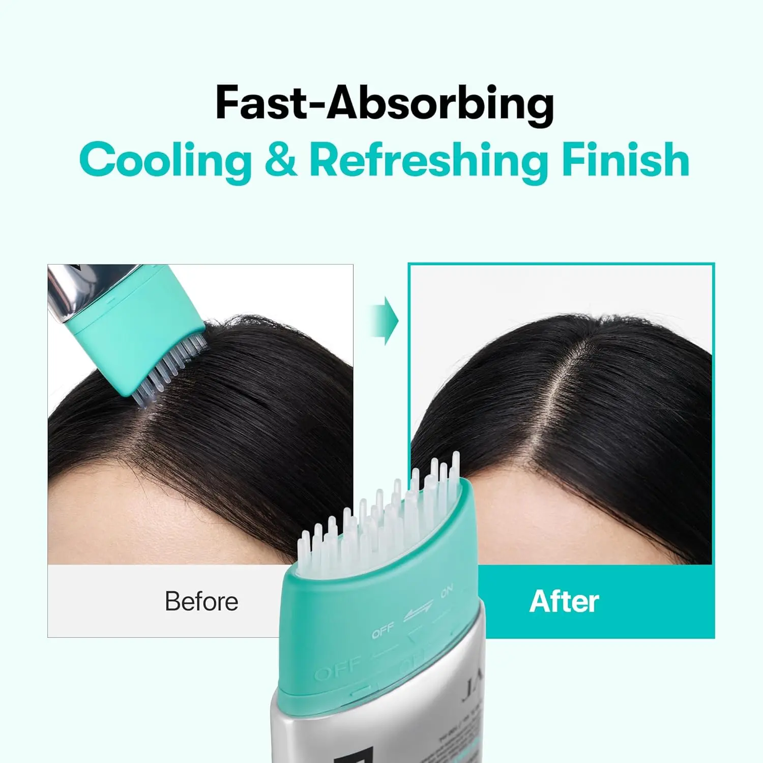 PDRN Brush Hair Serum 100ml – Cooling & Refreshing Scalp Care Vegan PDRN Caffeine Spicule Complex for Thicker Fuller Hair