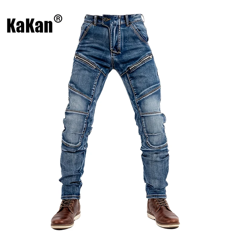 

Kakan - New Men's Motorcycle Riding Jeans, Y2k Clothes Motorcycle Tear Resistant Long Jeans Jeans, Jeans Man Brand