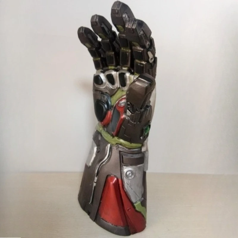 38 سنتيمتر المنتقمون 4 ثانوس غير محدود قفازات اللاتكس الذراع الدعائم أضواء LED مع الأحجار الكريمة يمكن ارتداؤها تأثيري الدعائم نموذج زي عرض الدعامة