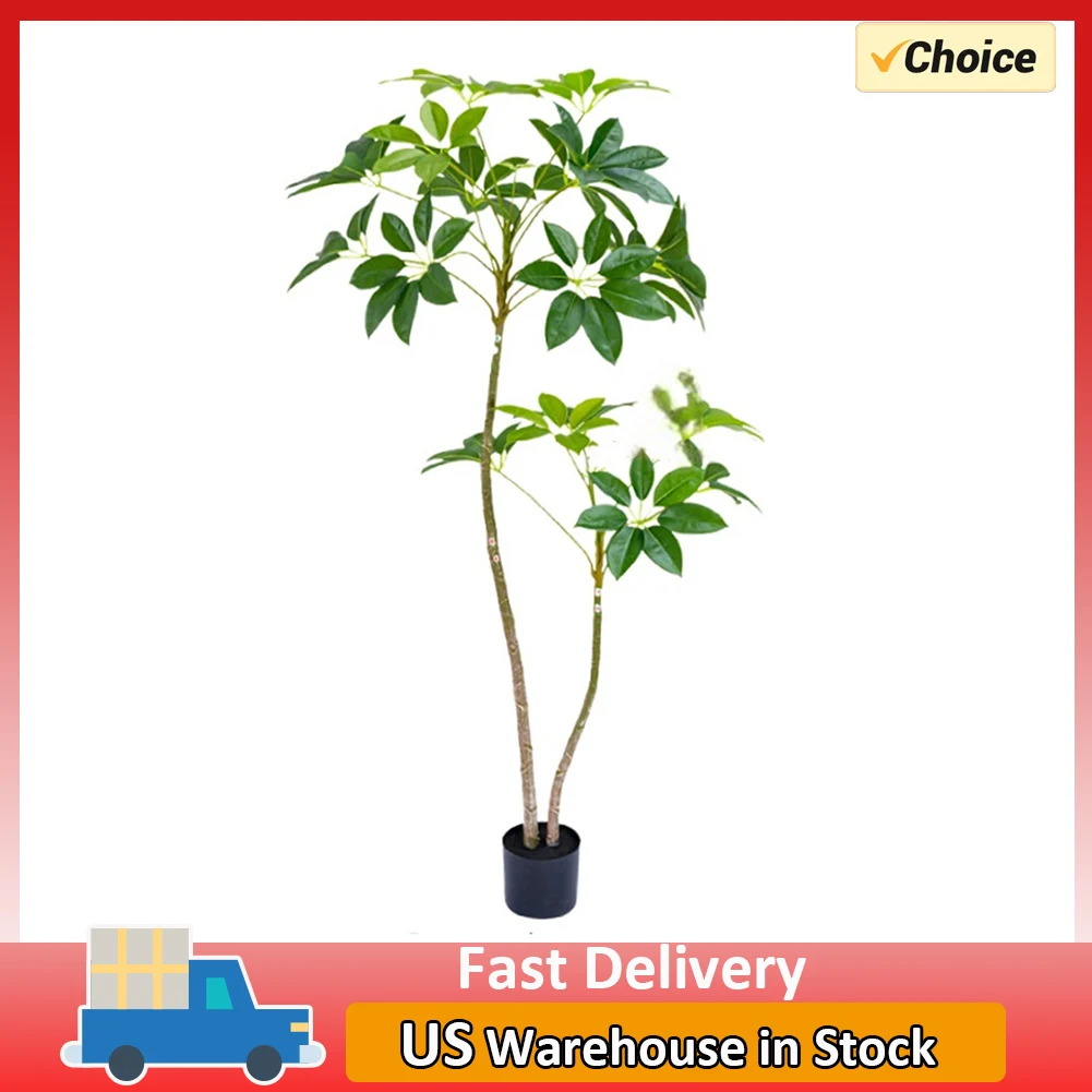 Artificial Umbrella Tree 160cm Tall Fake Plants Artificial Plants With Planter Tree In Pot For Living Room Floor Greening Porch