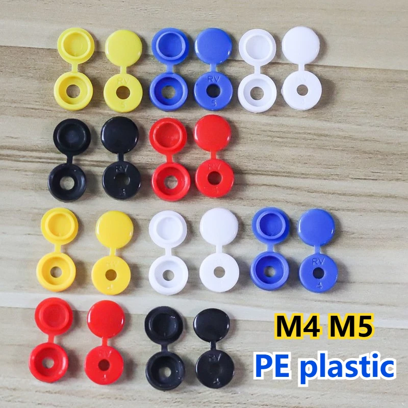 M4 M5 Plastic One-piece Screw Cap Cover Nail Nuts Bolts Decorative Cover Screw Folding Cap Screw Protective Cover