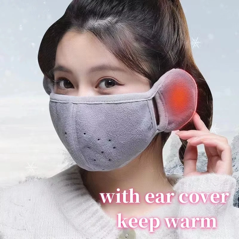 Warmth Mask Winter Cold-Proof Breathable Earmuff Anti Dust Reusable Ear Protection Half Face Mask Unisex Outdoor Cycling Mask