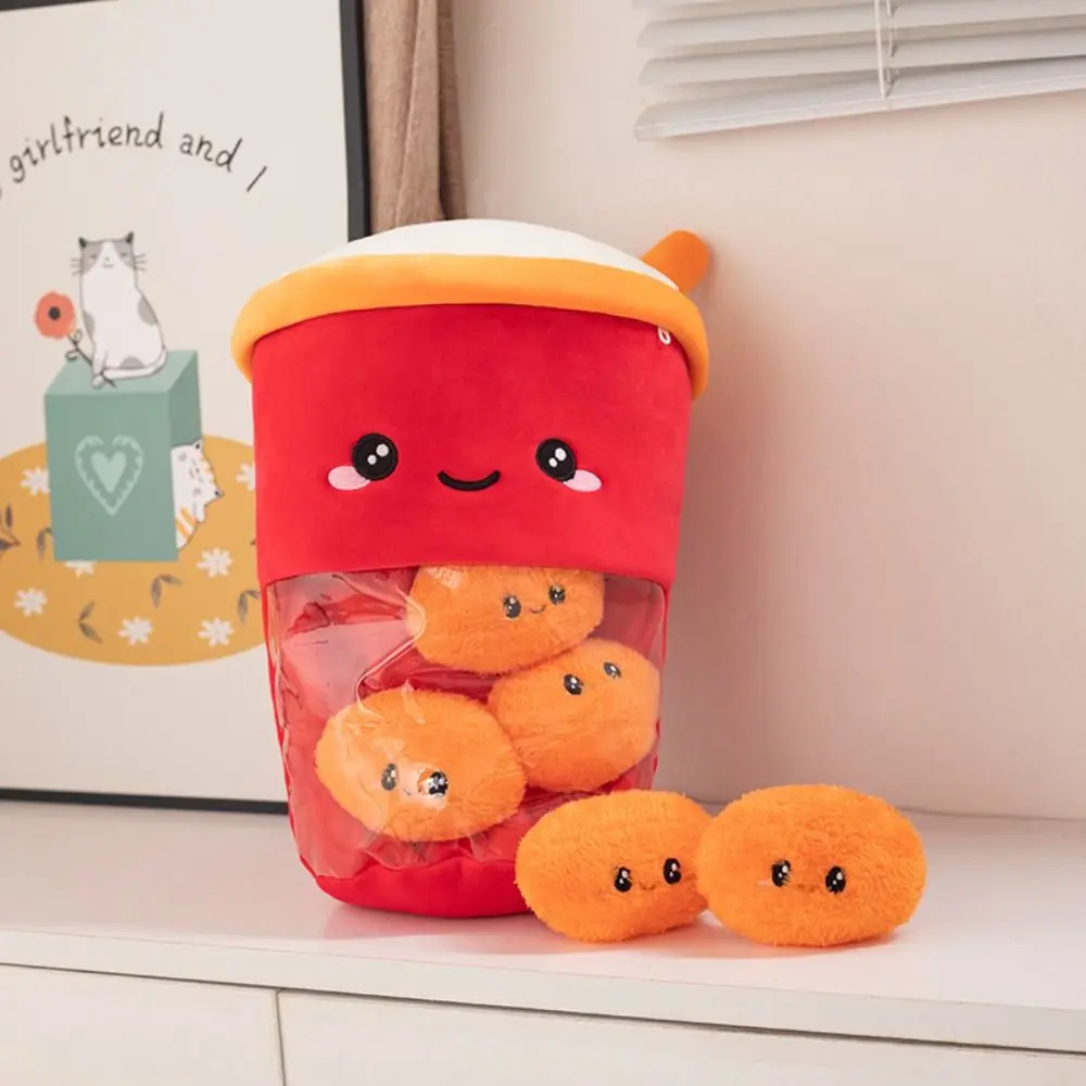 

Simulation Milk Tea Cup Plush Toy Soft Red Date Milkshake Boba Milk Tea Stuffed Toys Cute 40cm Cat's Claw Milkshake Pillow