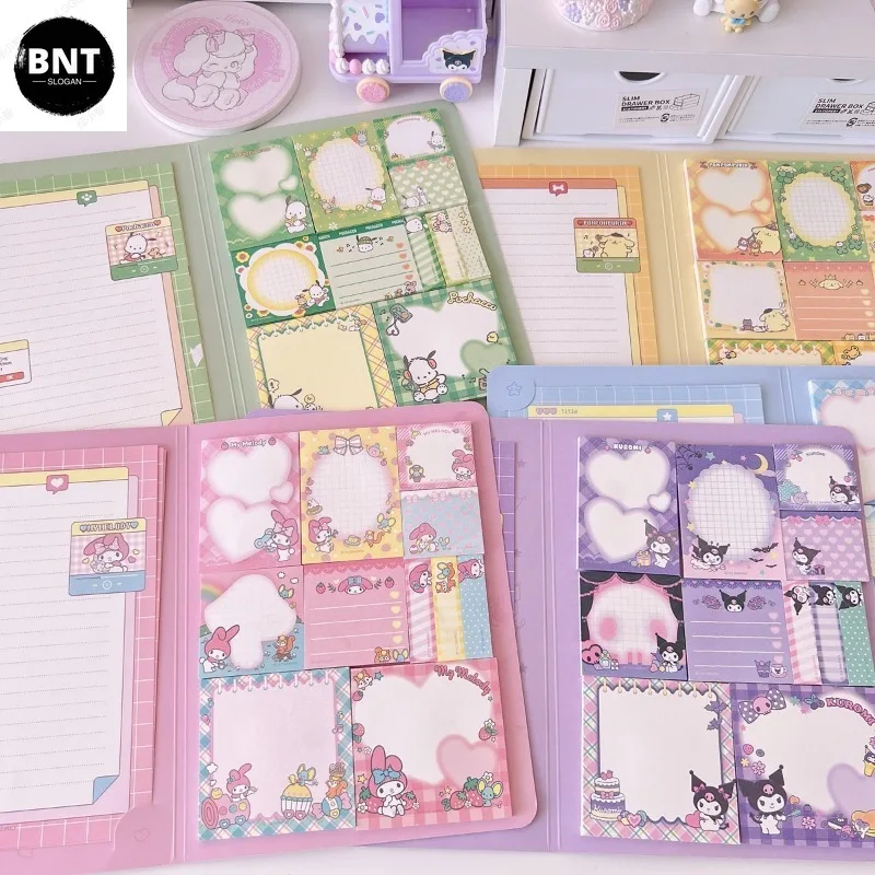 Immagine 6: Adesivi per Appunti con Personaggi Anime: Gatto KT, Kuromi, My Melody, Pochacco, Cinnamoroll - Set di Quaderni e Cancelleria Carina, Idea Regalo