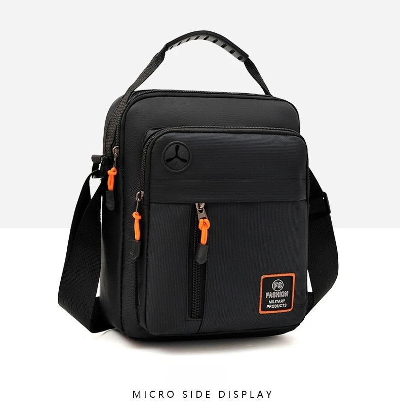 Geräumige Herrentasche, Umhängetasche, wasserdichter und abriebfester Rucksack mit mehreren Fächern, ideal für den Geschäftsalltag. – Detail 35