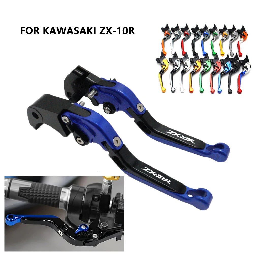 

CNC Brake Clutch Levers For Kawasaki ZX10R Ninja ZX-10R 2006-2015 Motorcycle 90° Folding Extendable 30MM Handle Lever Set