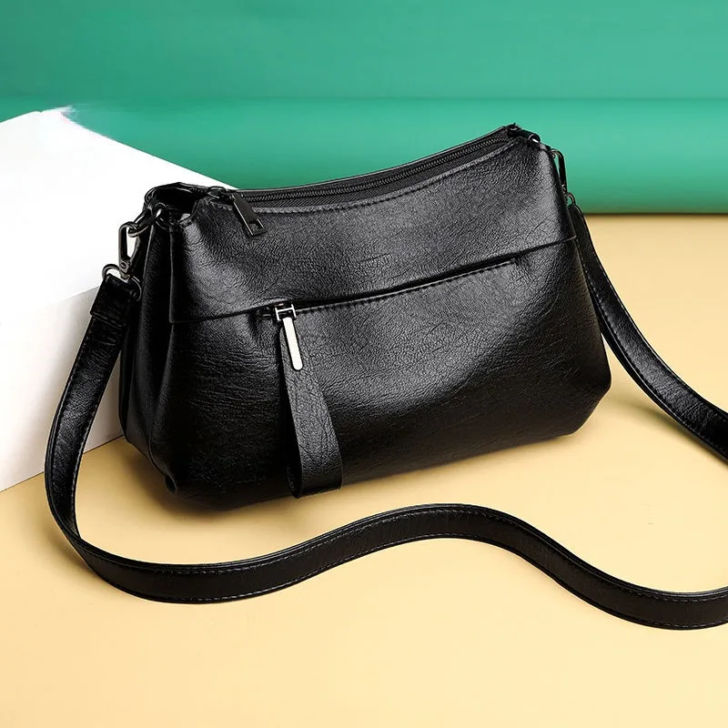 

Soft Leather Bag Middle-aged Mothers Crossbody Bag Versatile and Atmospheric One Shoulder Crossbody Bag Small Hobo Bags