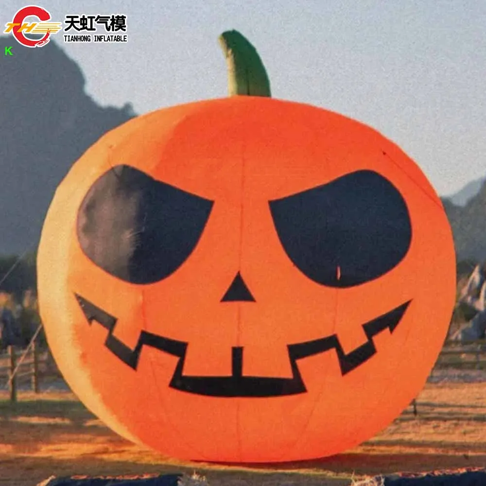

Fast Shipping New Design Halloween Inflatable Pumpkin Cartoon with Sun Glasses for Yard Decoration