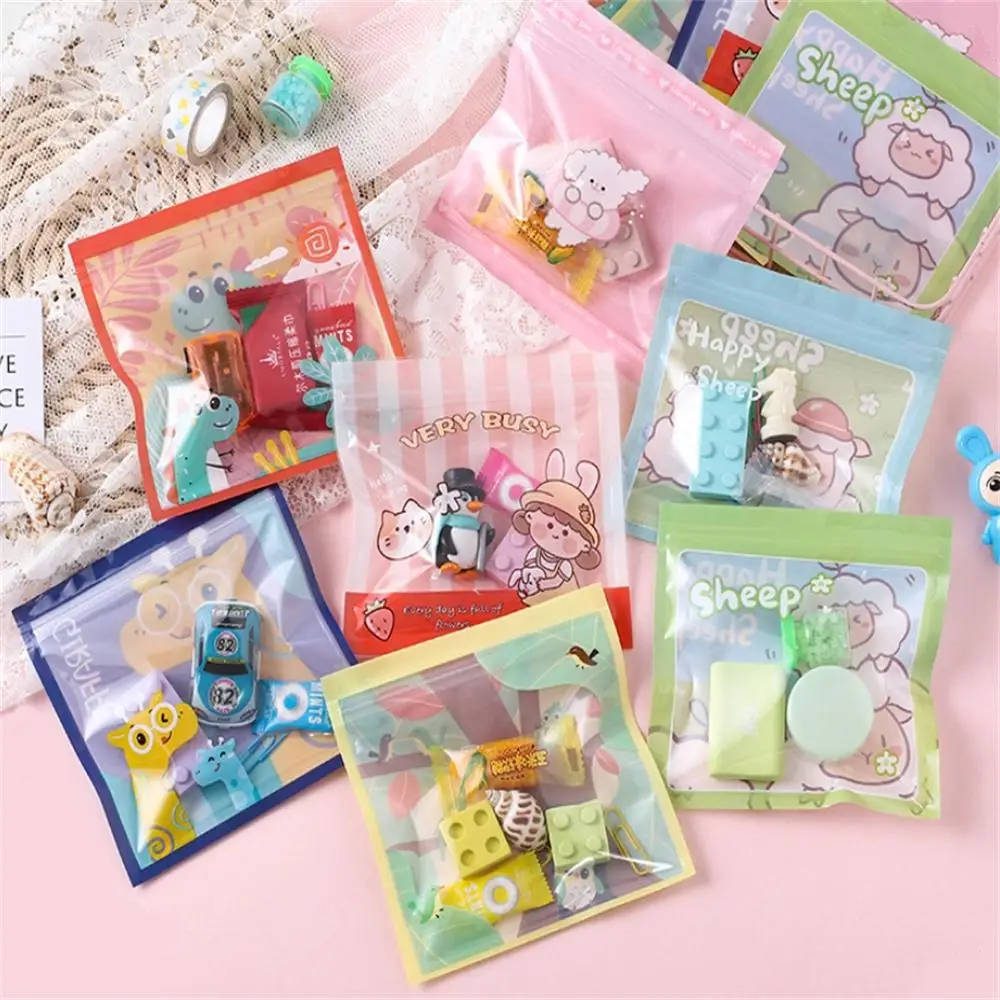 for Department Stores Cartoon animal Bag Candy Cookie Snack Bags Jewelry Gift Hand-made Soap Packaging Bags Self Sealing