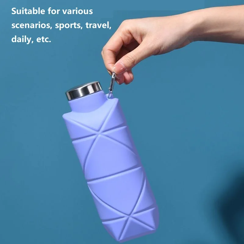 700ML Silicone Soft Water Bottle Running Gourde Bucket Flask Soft Sports Flask YDSH05 - view 4