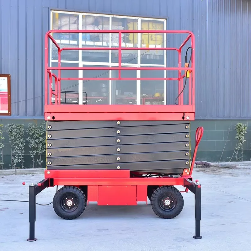 Customized New Design 6m 10m 14m 16m 18m Towable Self-propelled Man Lift Minior Sale Compact Scissor Lift Scissor Lift For Const