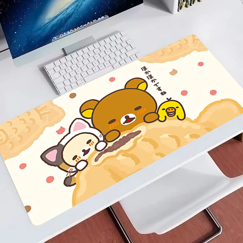 Cute cartoon Mouse pad K-korilakkuma R-rilakkuma Office Computer Desk Mat Game carpet Large Keyboard