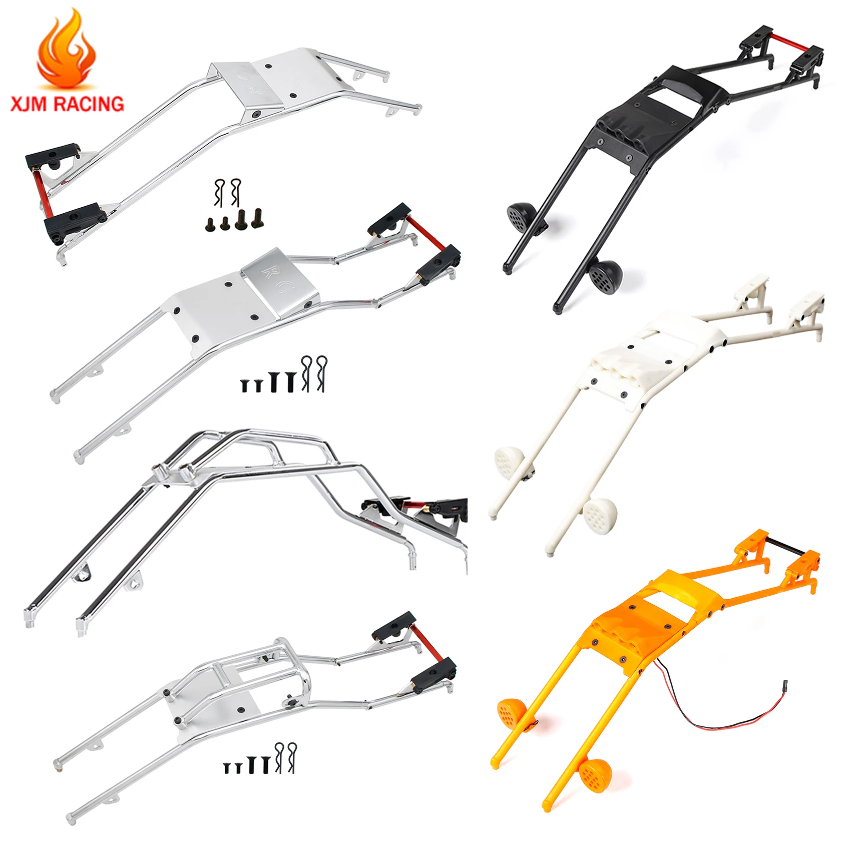 Kit de gaiola de rolo ou suporte de teto ou alça ou trilho inferior traseiro para 1/5 HPI ROFUN BAHA KM ROVAN BAJA 5B SS Truck Rc Car Gas Parts