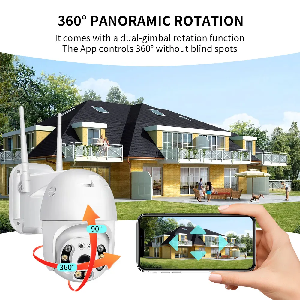 A12 1080P HD PTZ 2.4G WIFI IP Camera Outdoor IP Camera for Home Security Protection WiFi CCTV Video Surveillance Camera Wireless