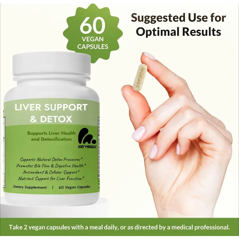 Natural and Healthy Liver Cleansing Support Bile Supplements -60 Vegetarian Capsules