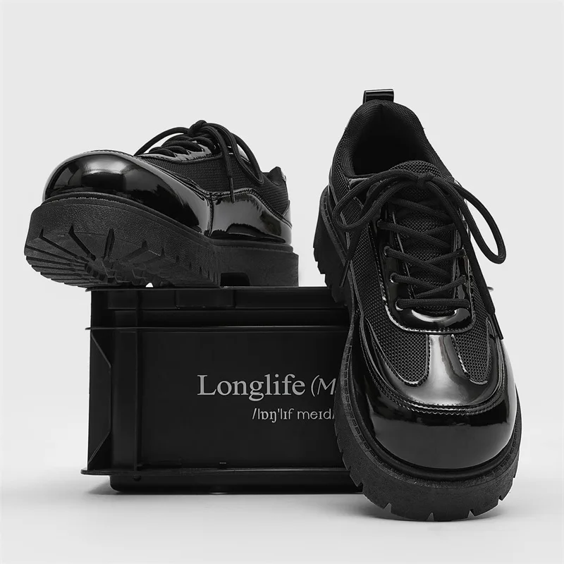 Fashionable versatile men's new spring autumn casual comfortable low top men's shoes thick sole elegant simple formal shoes 2026