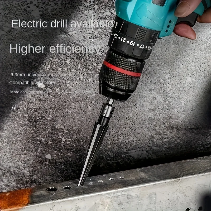 

T Handle Tapered Hex Reamer Handheld T Shape Hand Reamer Tool for Bridge Pin Hole Drilling