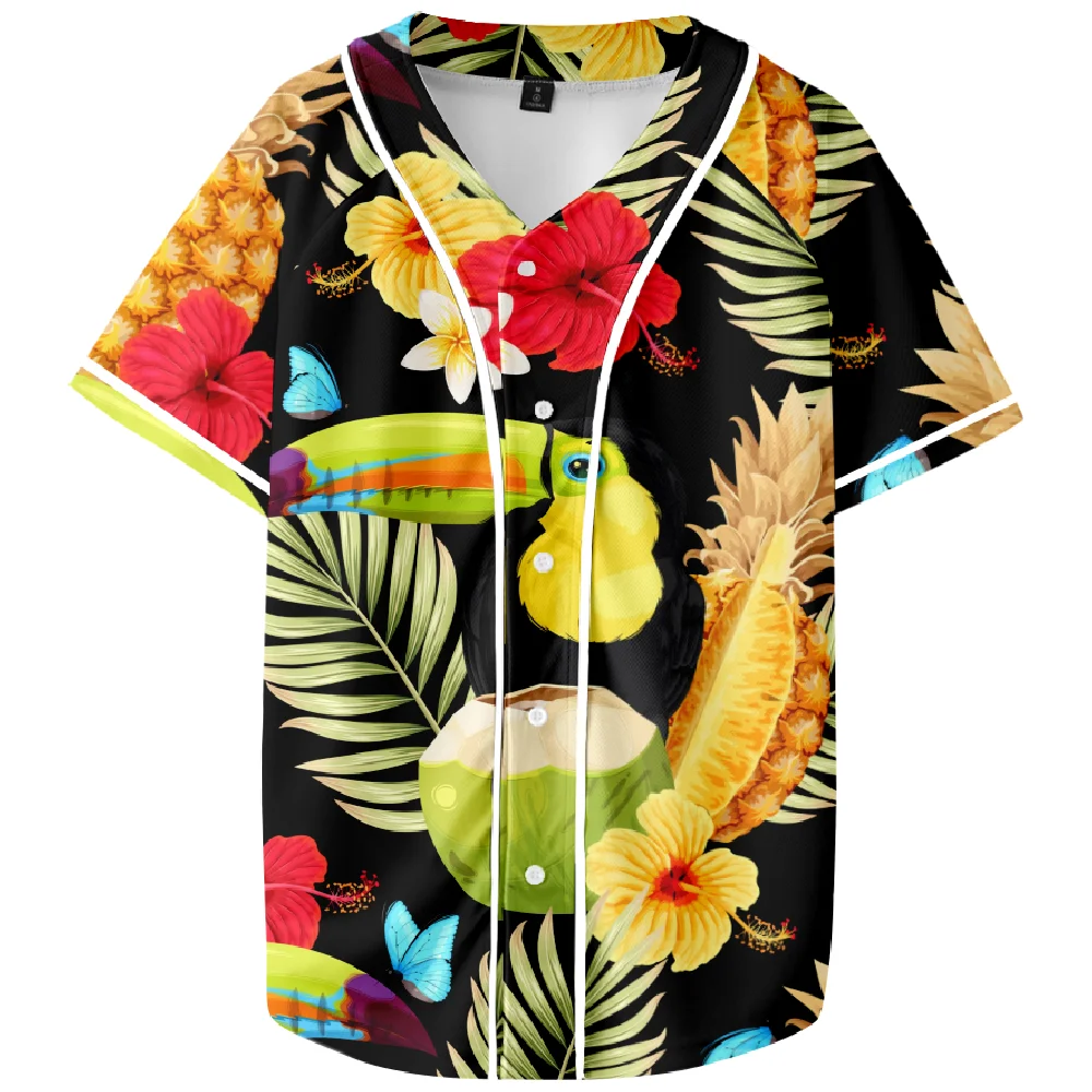 Toucan short sleeve Baseball Short Sleeve Baseball Jersey Number Outfit Men and Woman Short Sleeve Women