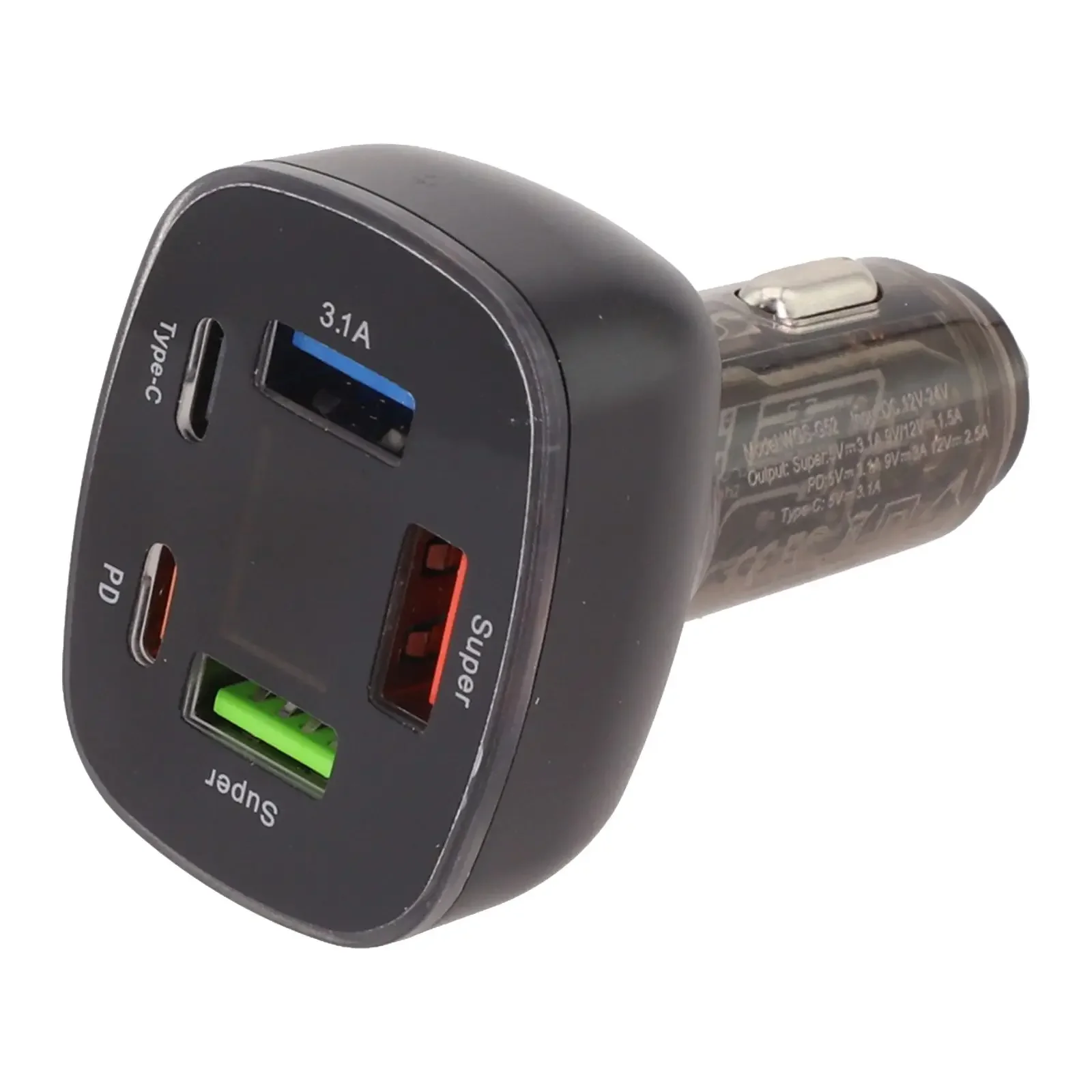 Super Fast Car Charger Car Charger For Car Use 2 PD Fast Charging High-quality Fireproof Material For Family Travels