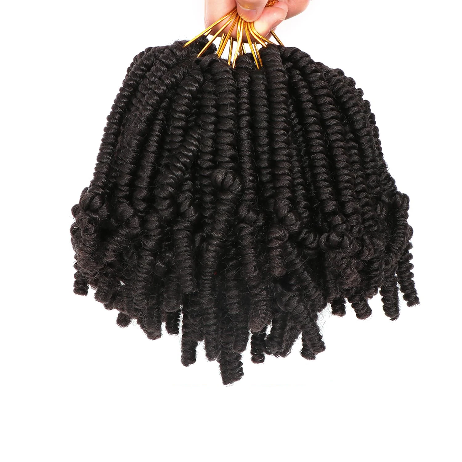 1–7 Packungen kurzes Bob Spring Twist Häkelhaar 6 Zoll vorgedrehtes Passion Twist Haar vorgeschlungene Häkelzöpfe Haar synthetisch
