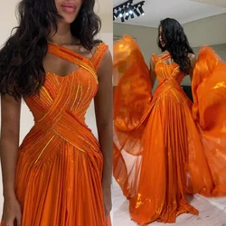 Exquisite Customized	Asymmetrical One-Shoulder A-line Floor Length Party Dresses Beading Draped Taffeta vestidos de coquetel