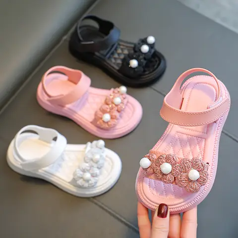 Kids From 2-9 Years Princess Shoes Summer Girls Sandals Casual School Kids Shoe Outdoor Beach Sandal Children's Student sneaker