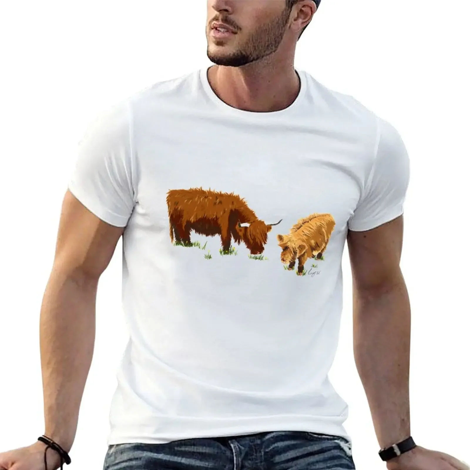 

Highland Cow's T-Shirt customizeds boys whites shirts graphic tees heavyweights workout shirts for men