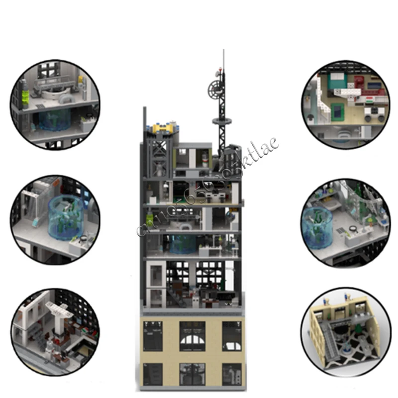 5595 Parts MOC City Street Views Construction Modular Town Building Block Diy Educational Assembly Children Toys Christmas Gift