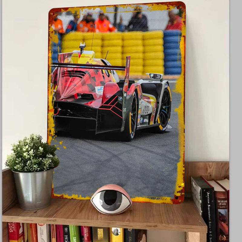 Custom Racing Theme Metal Iron Painting Modern Car Decor Home Wall Art Decoration