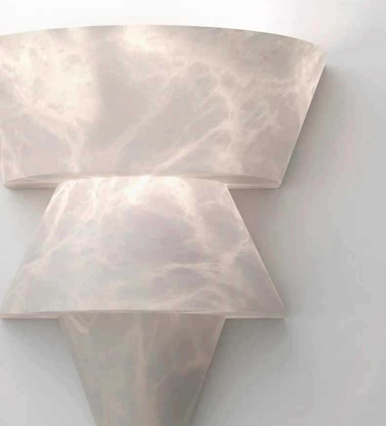 Italian Art Real Marble Wall Light G4 Bulb Home Sconce