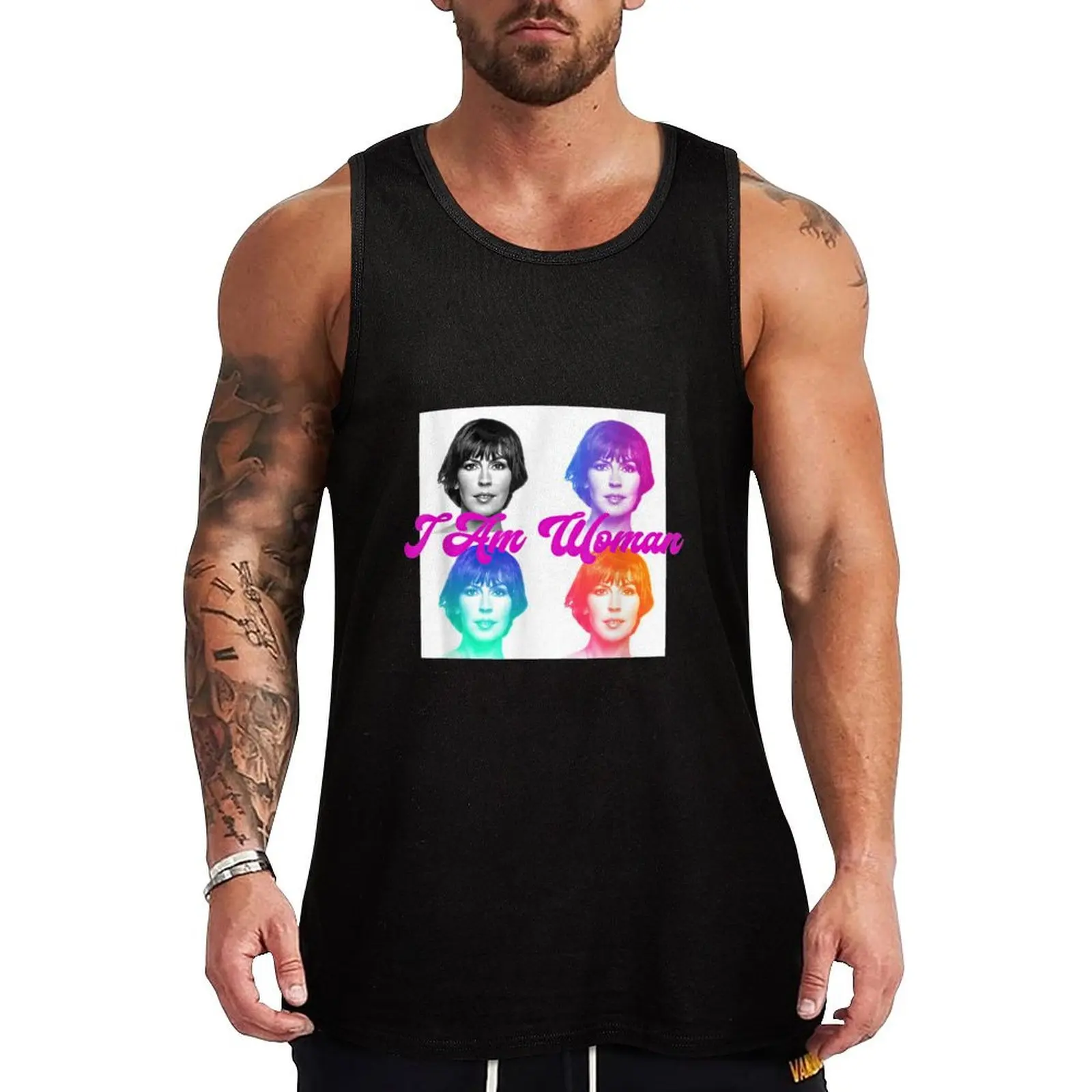 

Helen Reddy, I Am Woman, Hear Me Roar, Graphic Design, Fan Tank Top Men's sports t-shirt anime top Vest for boy