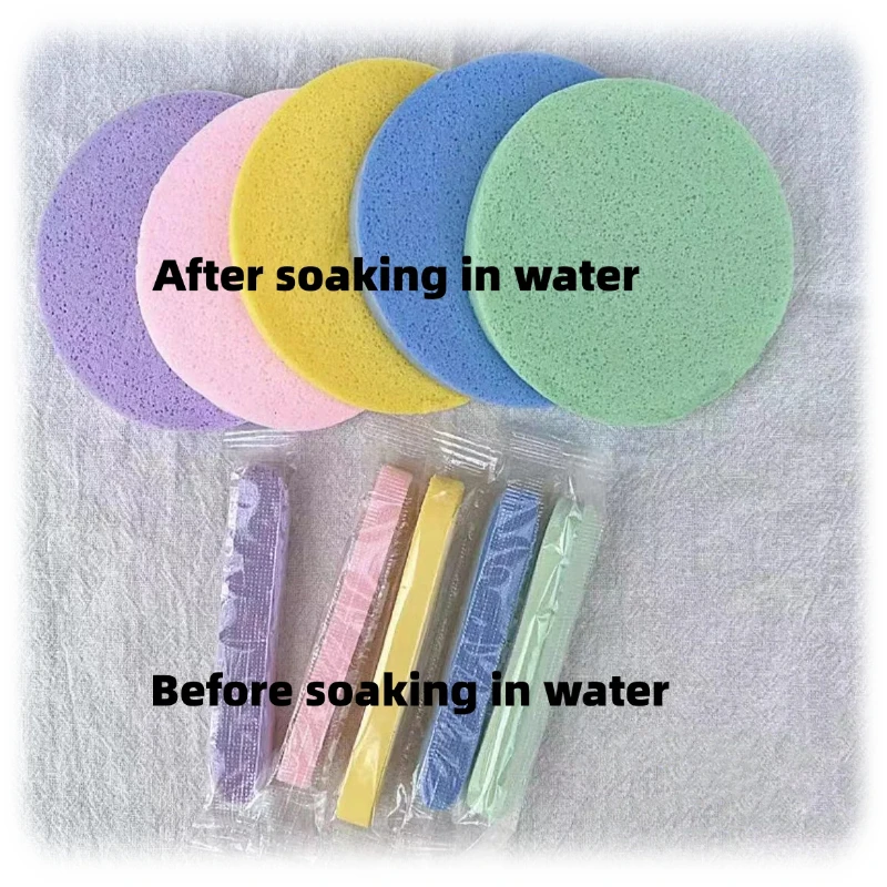 12/50PC 使い捨て一体型洗顔パフ – 個別包装、クレンジング、拭き取り、メイク落とし用