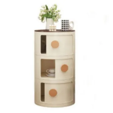 

Couch side side side cabinet round creative storage cabinet household bedroom cream wind simple small