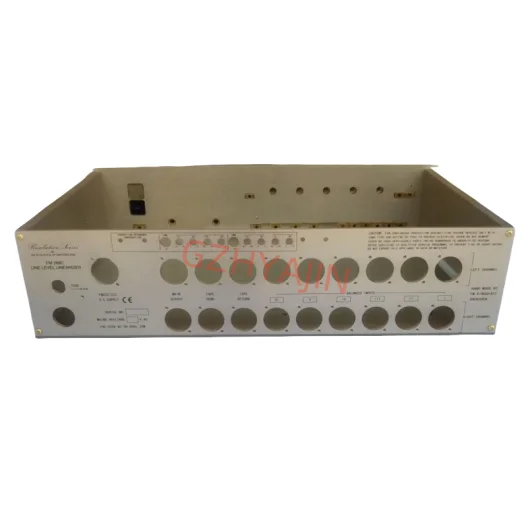 FM-268C all Aluminum gold Anodic Oxidation CNC Precision Machining  Full Balance Pre Amplifier Chassis Case size:L446*W262*H110