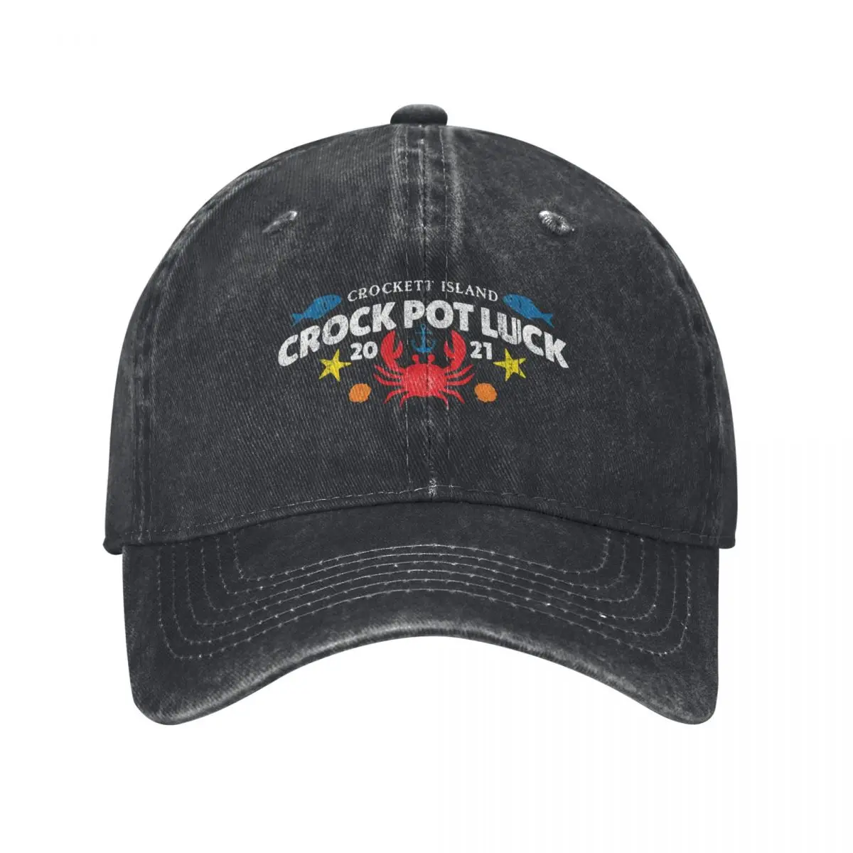 Crockett Island Crock Pot Luck Baseball Cap Thermal Visor Fashion Beach Golf Hat Man Female Men's