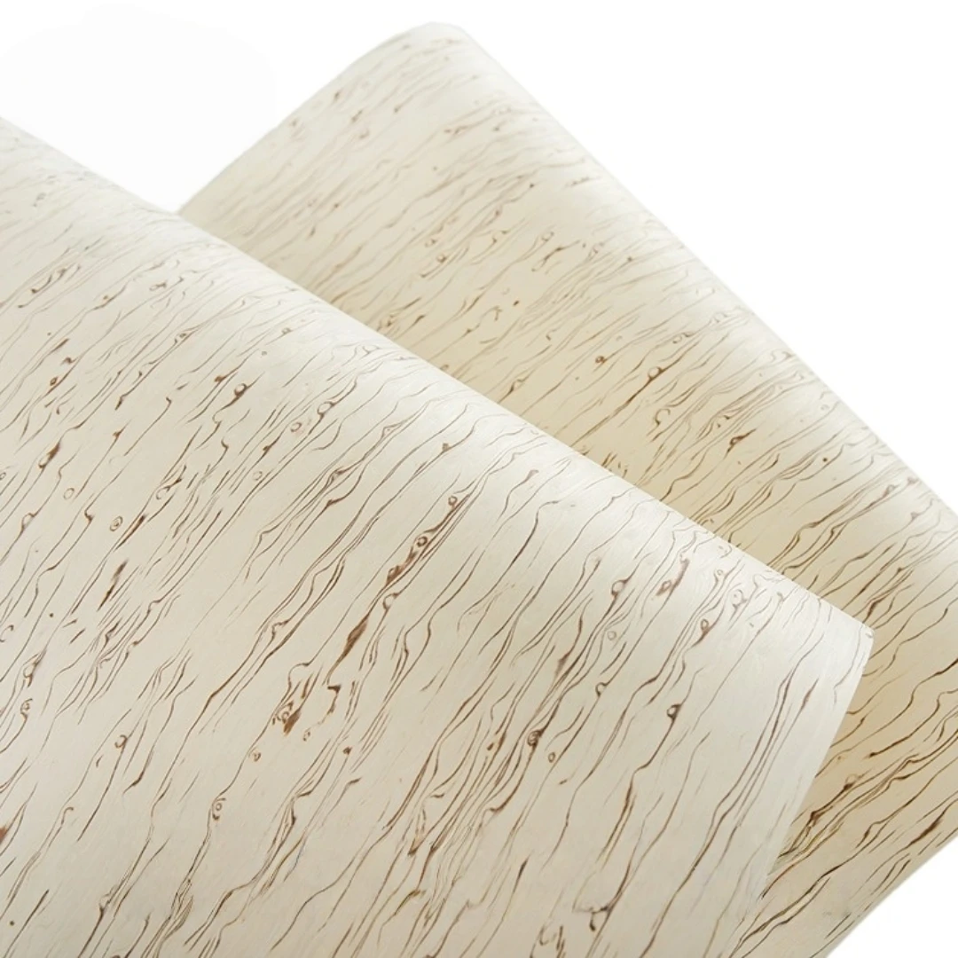 58x250cm White Icewood Engineered wood veneer for furniture cabinets wall panels interior decoration