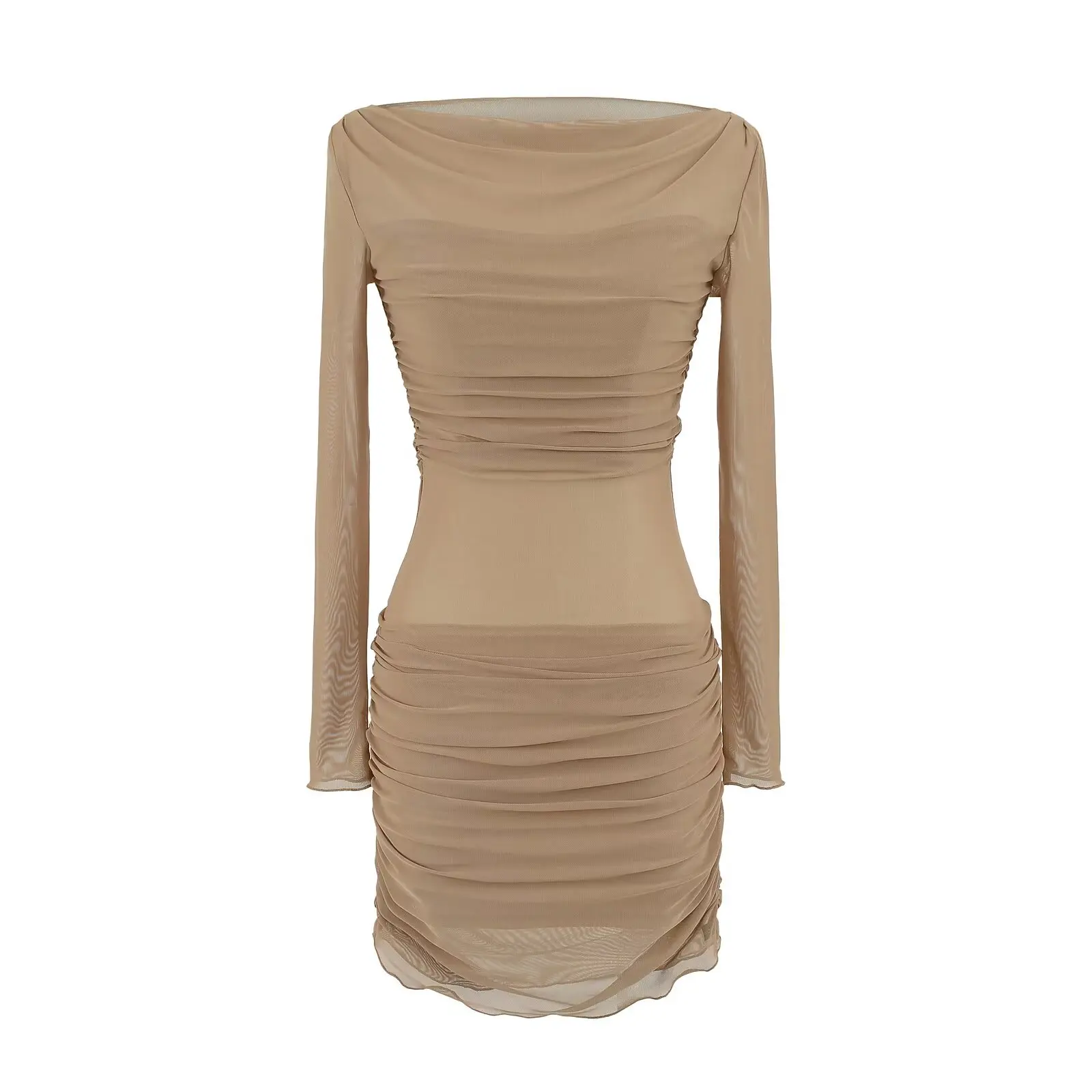 

Ele Long Sve One oulder Dr Женская летняя утягивающая сексуальная облегающая юбка Pure Color, смесь полиэстера и спандекса