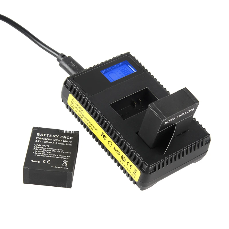 Batteria JHTC per Gopro Hero 3 batterie per fotocamere nere da 1600mah per Go Pro hero 3 hero hero 3 +