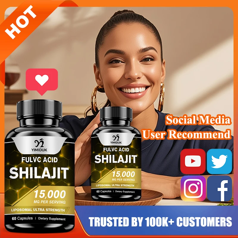 

Yimiduk Shilajit Capsules, with Fulvic Acid & Trace Minerals, Support Energy & Immune System, Bone Health