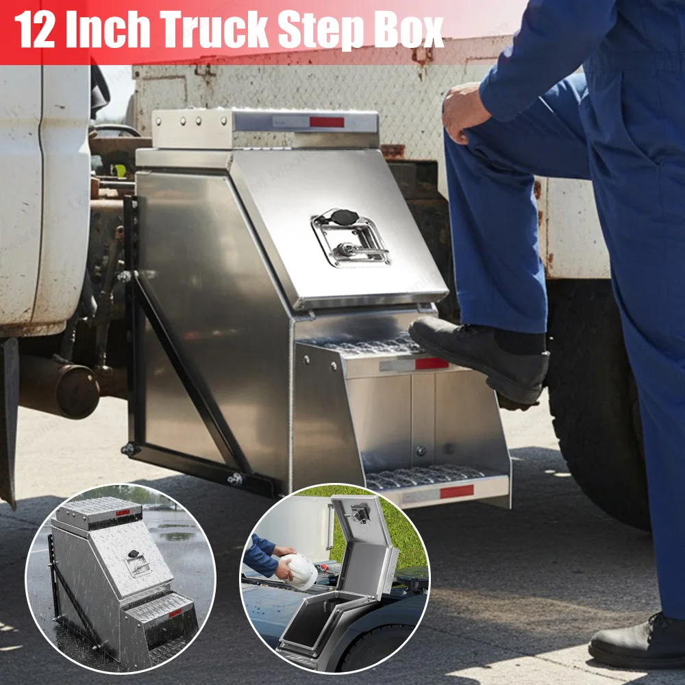 

Ящик для инструментов на борт полуприцепа, сверхпрочный алюминиевый, водонепроницаемый, с боковым креплением, с Т-образным замком и ключом