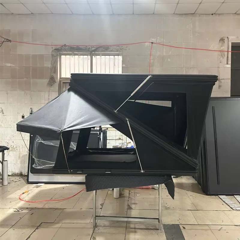 

Новинка 2023 года, легкая палатка EM для кемпинга, открытая сторона Z-образной формы, палатка на крыше, низкая цена, алюминиевая треугольная палатка на крыше