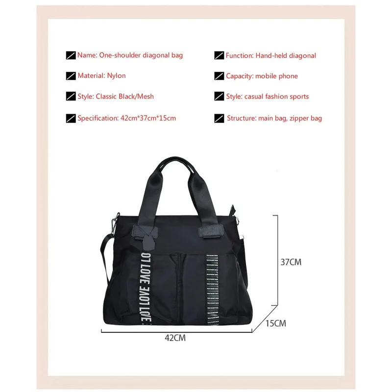 MOTAORA Fashion Totes For Women Nylon Travel Bag Large Capacity Girls Shoulder Bags Female Sport Outdoor Black Handbags New 2025