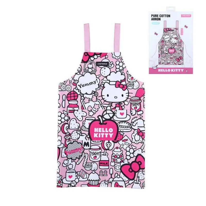 Hello Kitty Kitchen Baking Cotton Apron Household Kitchen Cooking Tools Game Tools Women Accessories Festival Party Decoration