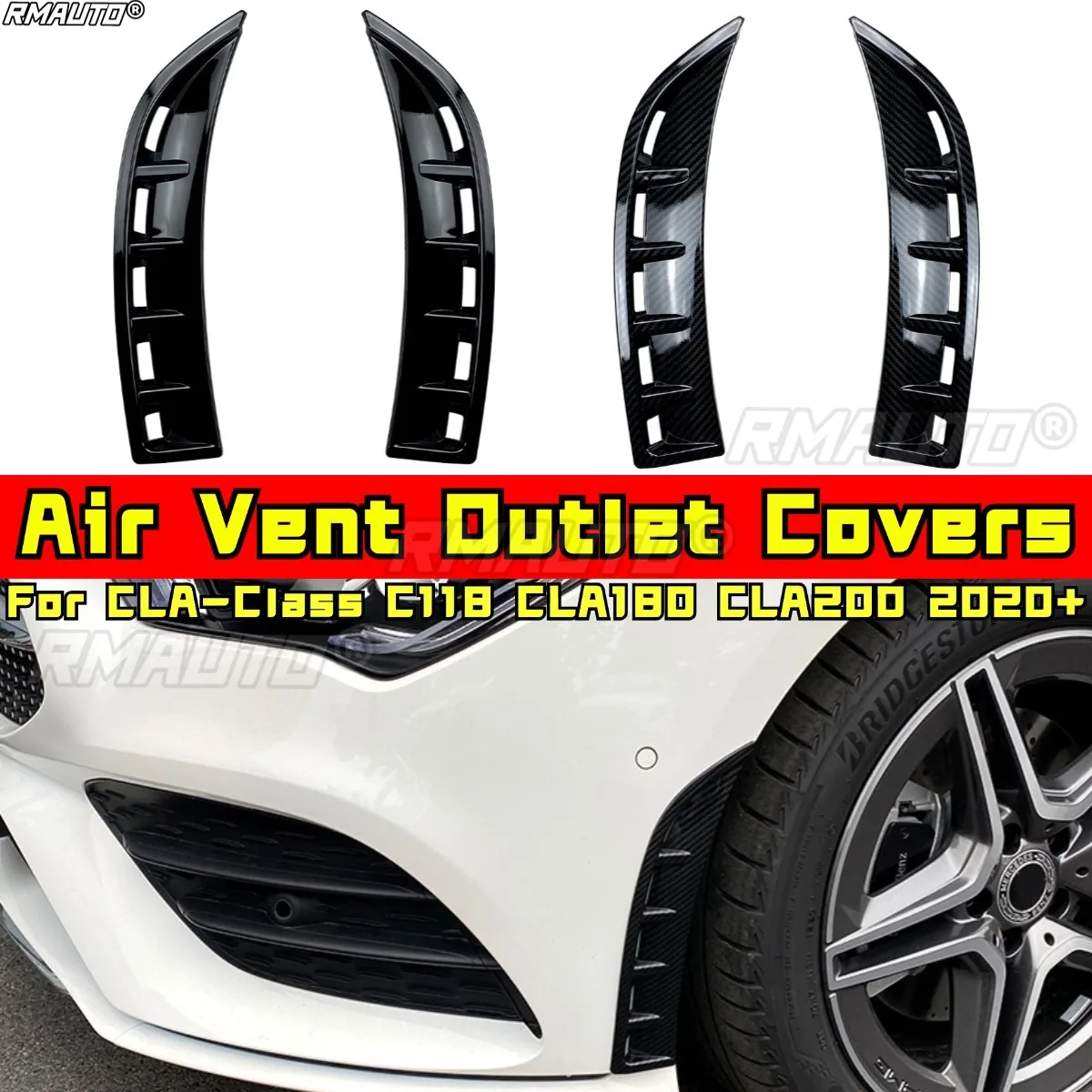 

For Mercedes Benz CLA-Class C118 CLA180 CLA200 2020+ Body Kit Air Vent Outlet Covers Car Front Side Air Vent Car Accessories
