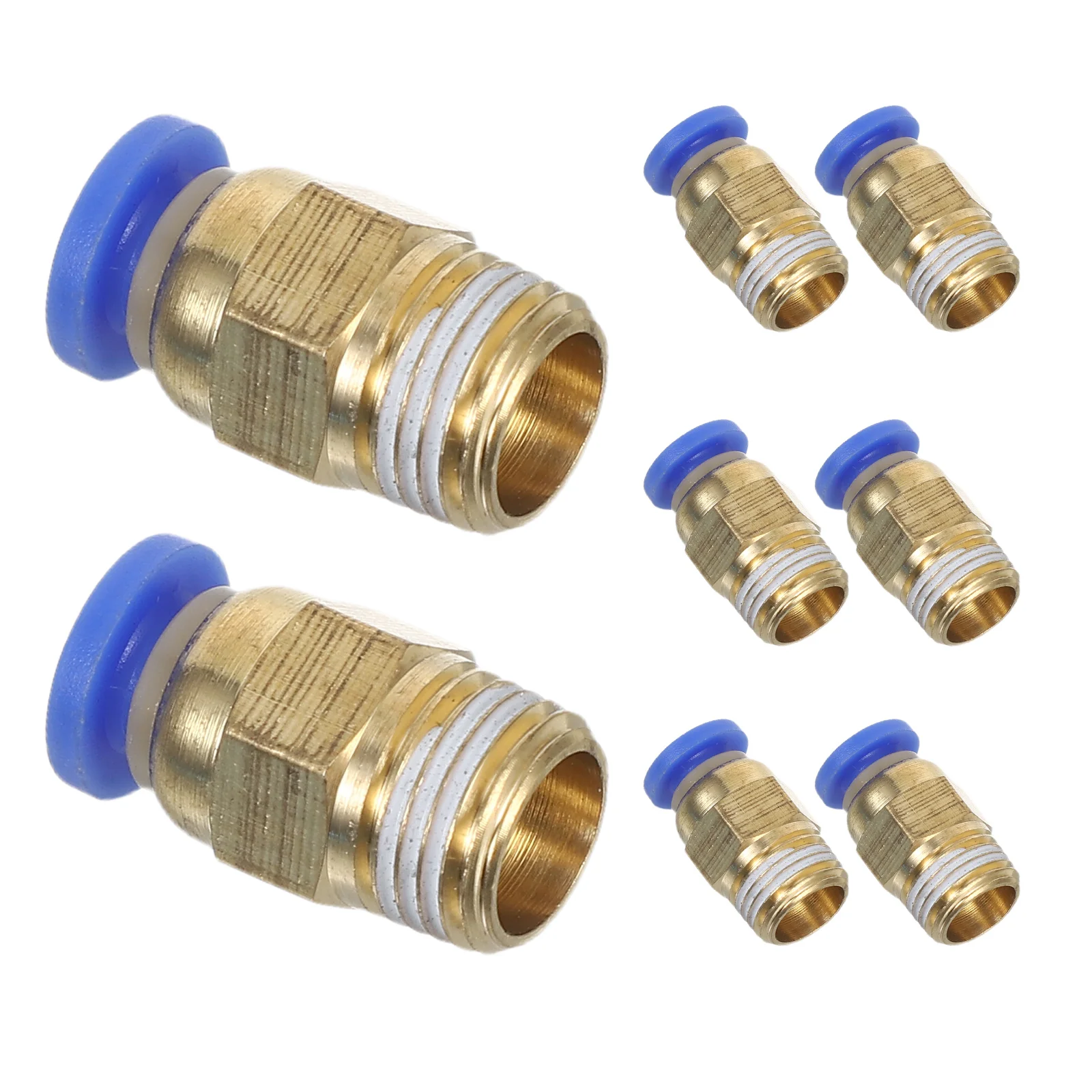 

8pcs Connector Air Compressor Quick Pump Pneumatic Coupling Copper Fitting Kit Straight Air Piping Fittings Tube Fittings