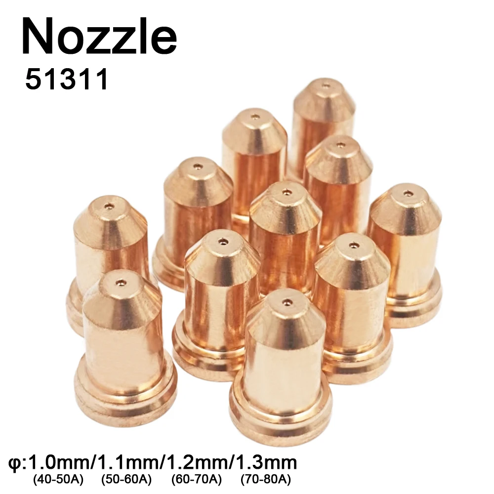PT80 Plasma Nozzle 51311/1.0-1.3mm（40-80A）Electrode 52558 Cutting Plasma Torch Shield IPT 80 PTM80 PT-80 Consumables Parts Kit