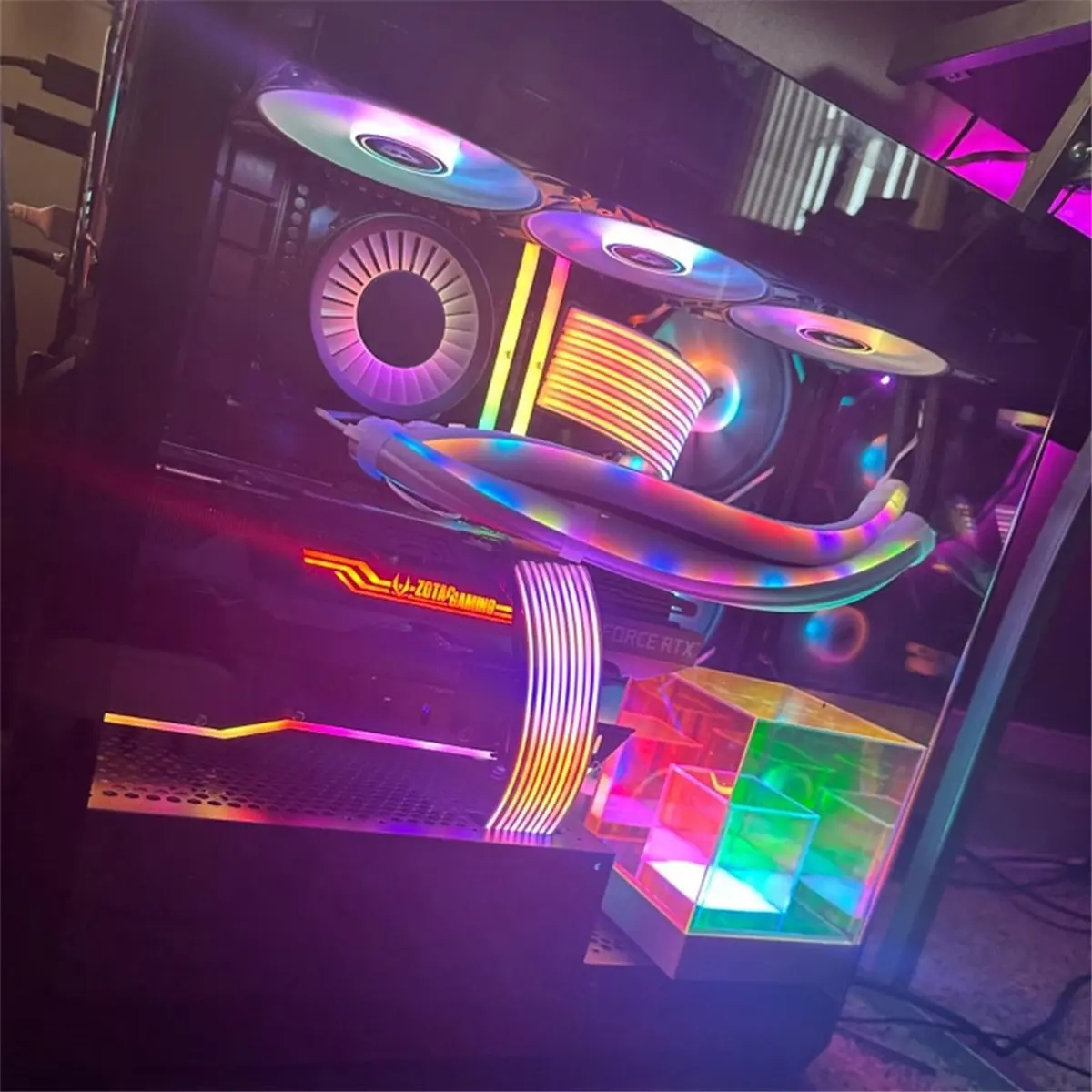 Can buy PC RGB Light Strip, PSU Extension Cable, Light Up LED Strip Set for GPU and Motherboard PC Cables, 5V 3 Pin ARGB Sync